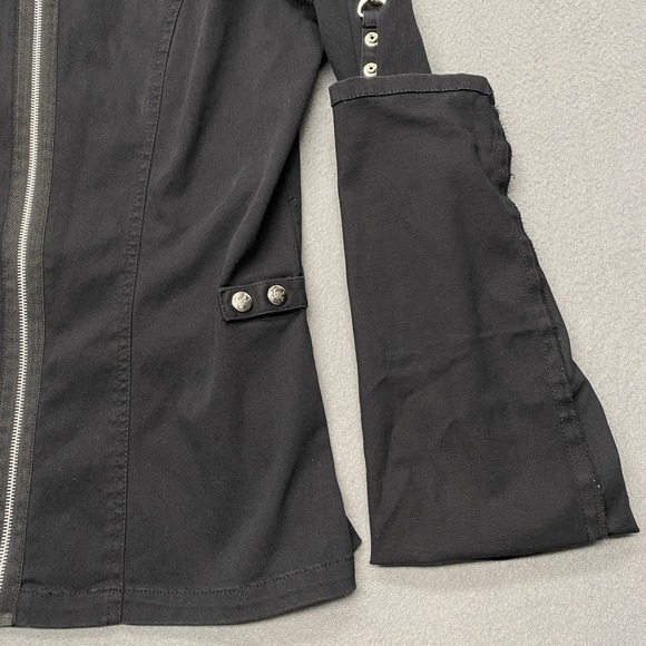 TRIPP NYC Gothic Bondage Padlock Zip Up Jacket Black Y2K Men's Size L - Picture 7 of 16